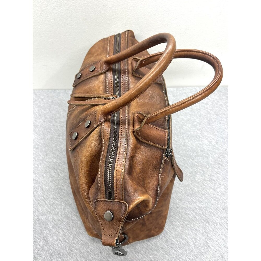 Iswee Genuine Leather Satchel Tote Bag Top Handle Handbag Designer Brown Purse - Picture 4 of 15
